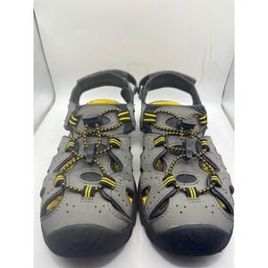 Khombu Kids Grey Yellow Sport Sandals Water Shoes Toddler Size 4